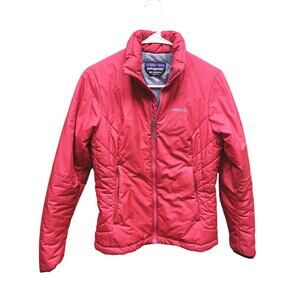 Patagonia Womens Quilted Collar Red Jacket Full Zip with Pockets Size XS